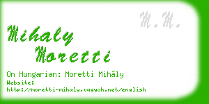 mihaly moretti business card